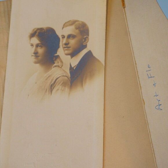 Art And Flo Antique Cabinet Card Photo Heinemann Studio Chicago IL - Picture 2 of 5